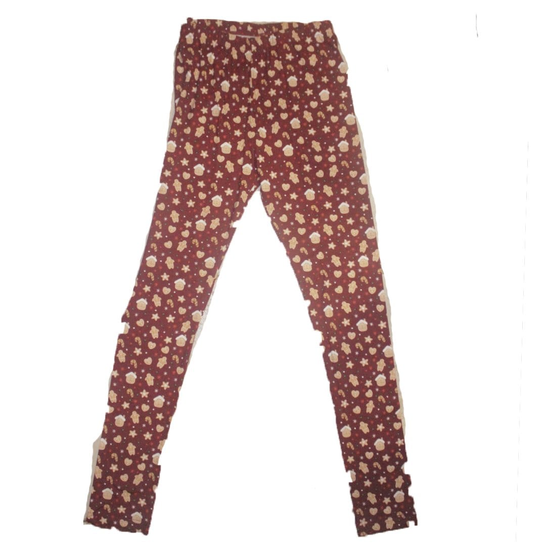 Gingerbread Leggings Small / Burgundy