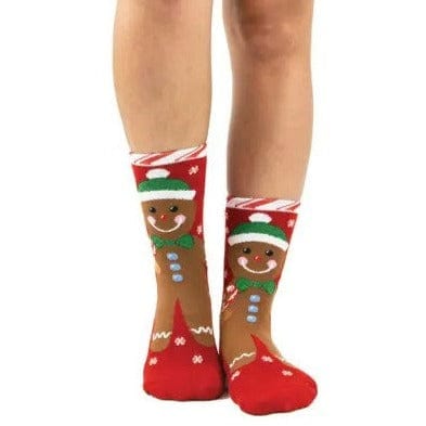 Gingerbread Women&#39;s Slipper Socks Red