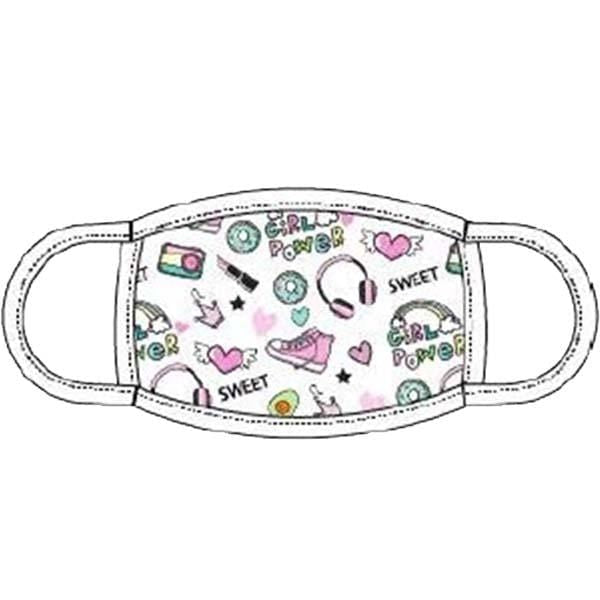 Girl Power Children's Face Mask White