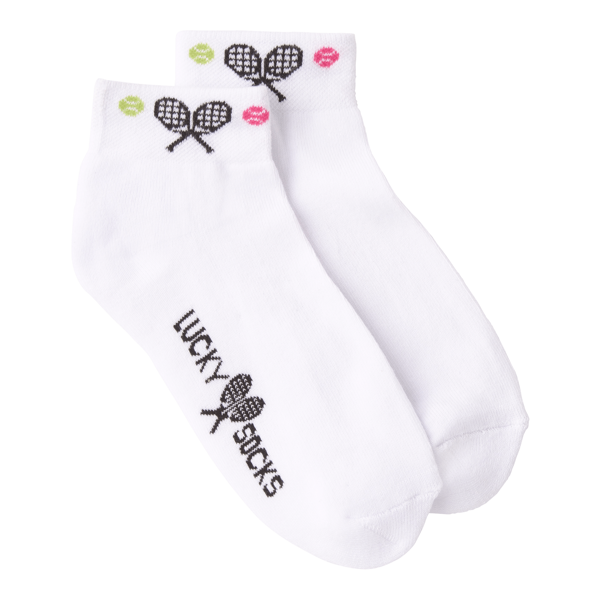 Lucky Tennis Socks Women's Ankle Sock John's Crazy Socks
