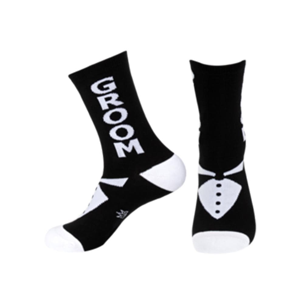 Groom Socks Men's Crew Sock black