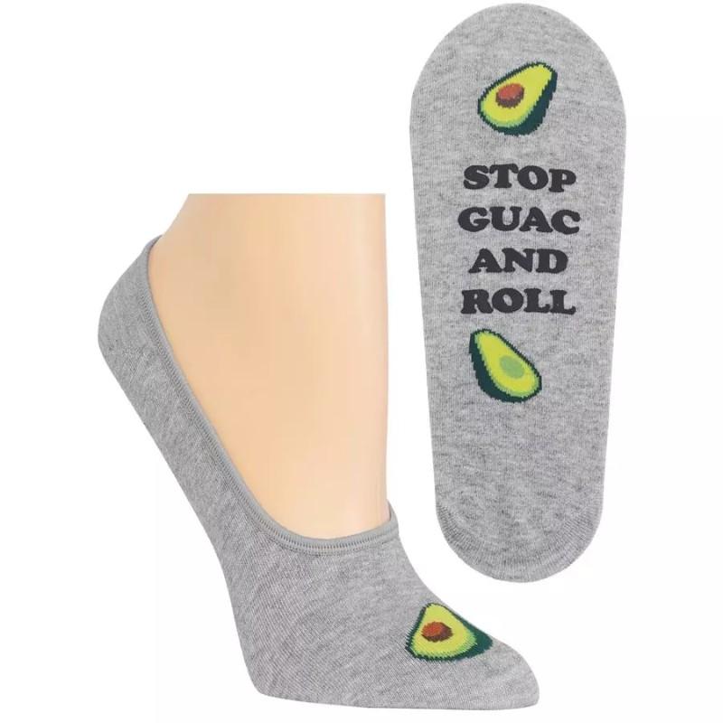 Stop Guac and Roll No Show Socks Women&#39;s No Show Sock gray