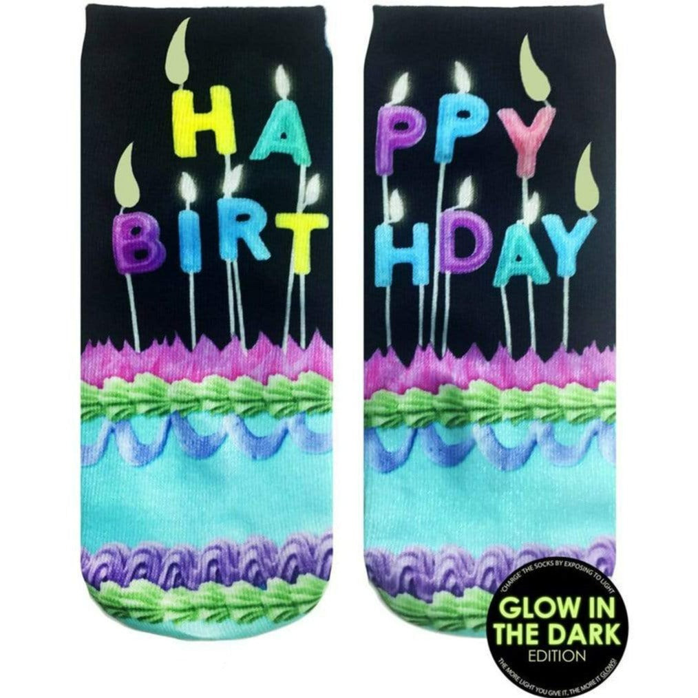 Happy Birthday Socks Ankle Sock Black