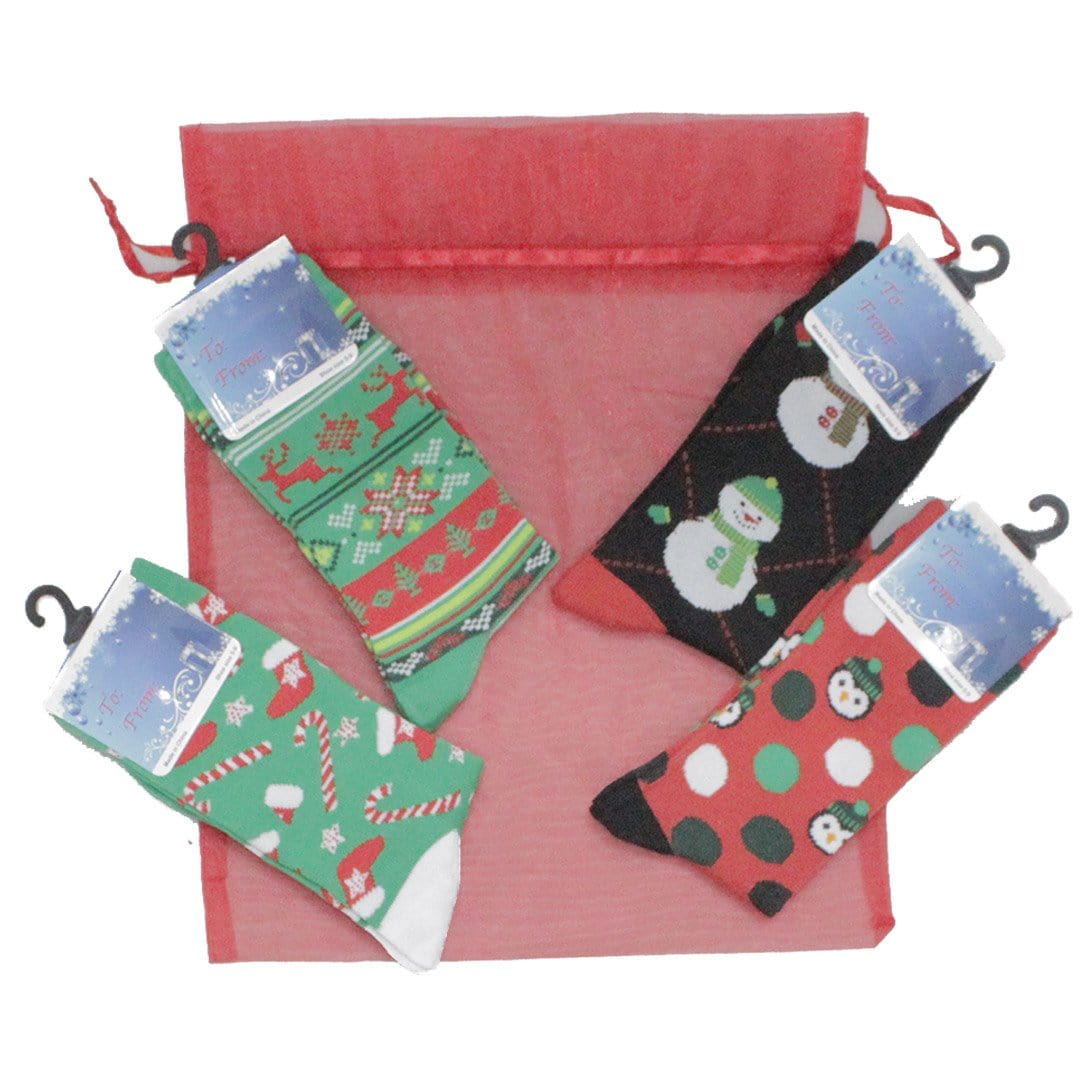 Christmas Fun Bag of Socks for Women Multi