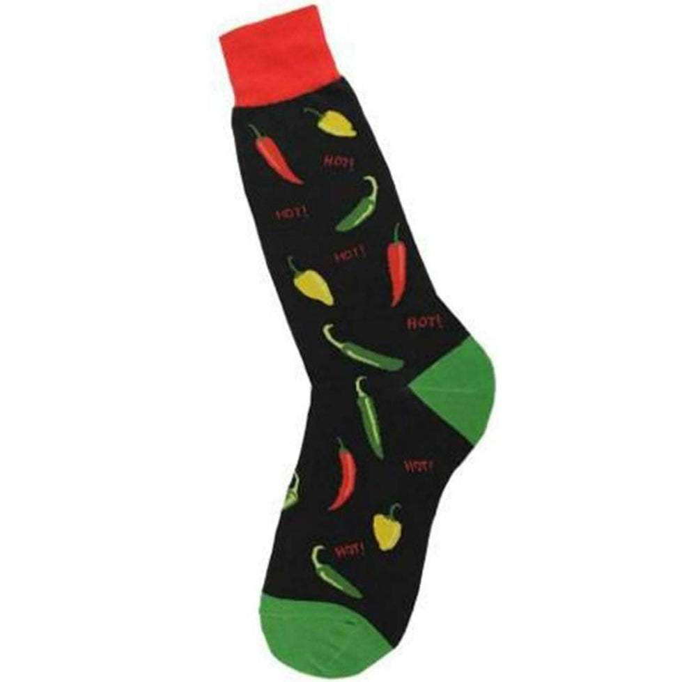 Hot Pepper Socks Men’s Crew Sock black