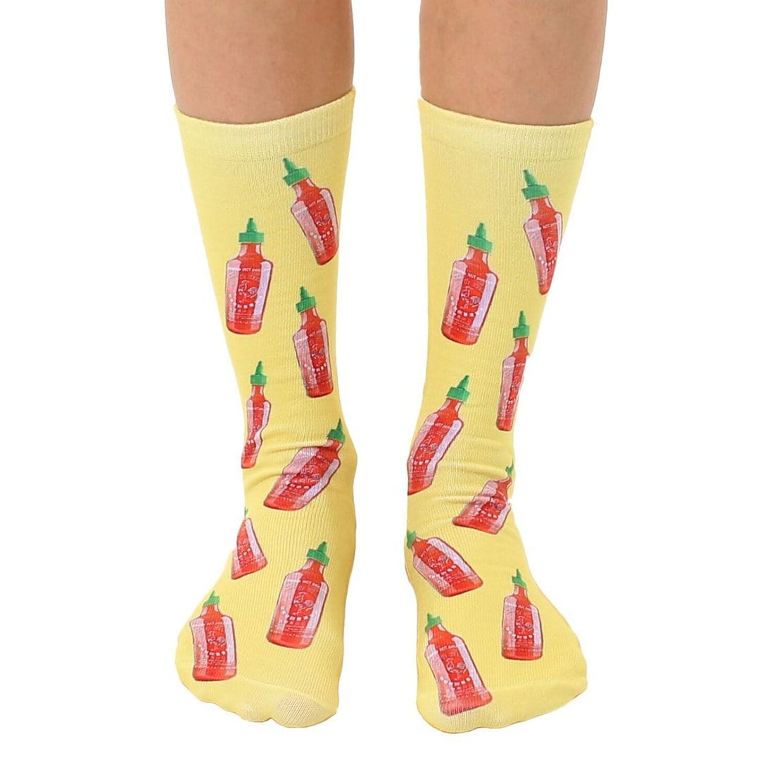 Hot Sauce Socks Unisex Crew Sock Yellow