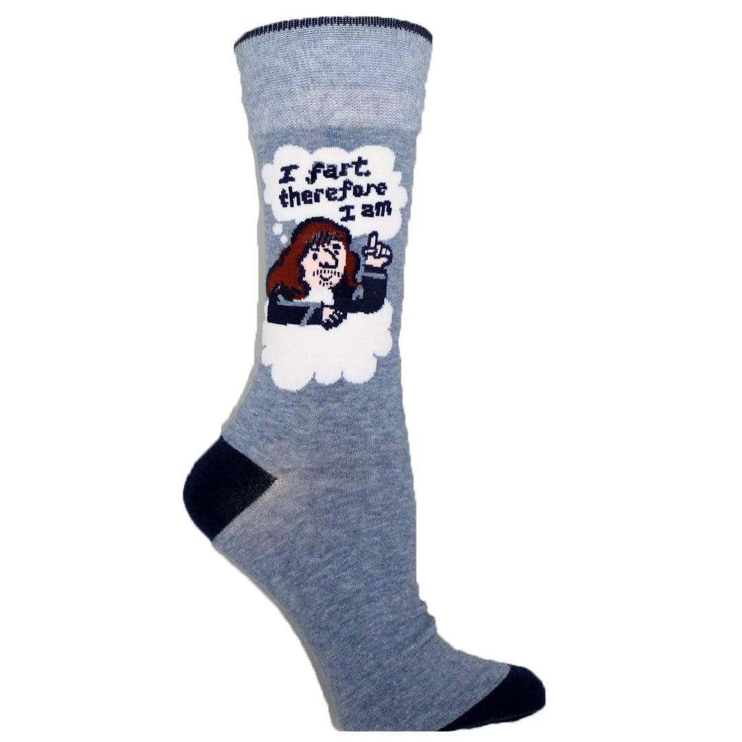 I Fart Therefore I Am Socks Socks Unisex Crew Sock Blue