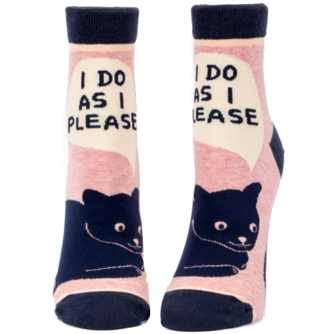 I Do As I Please Women&#39;s Ankle Sock Pink