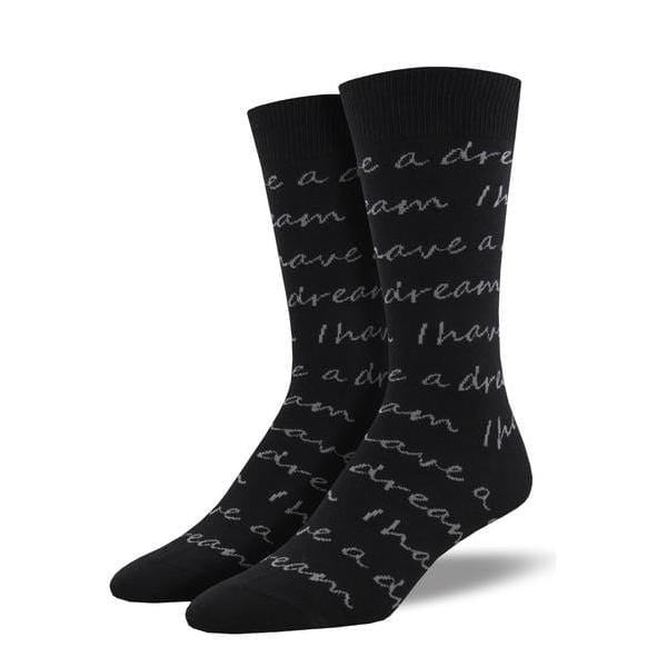 I Have A Dream Socks Men's Crew Sock Black