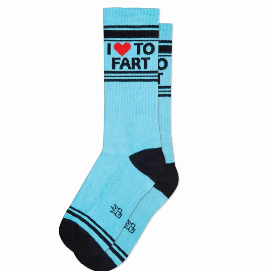 I Love To Fart Unisex Crew Sock Blue