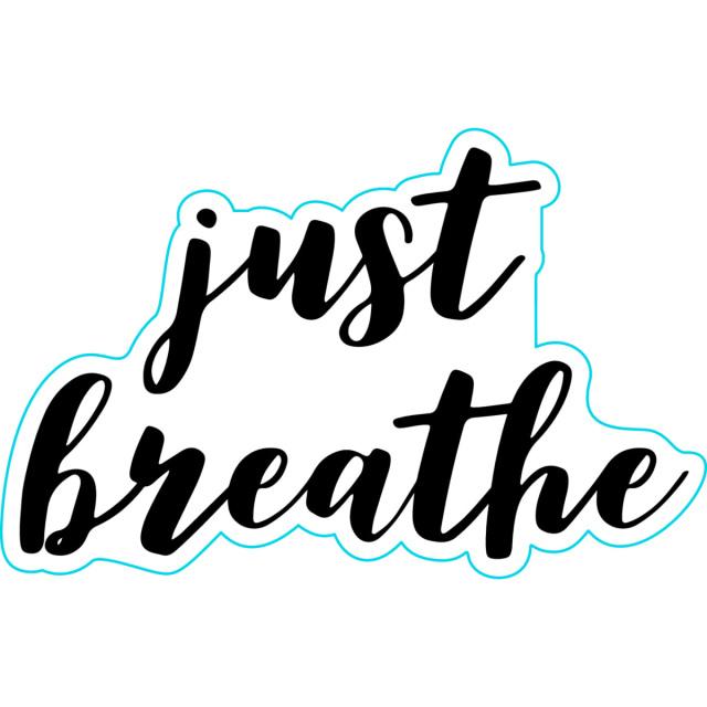 Just Breathe Sticker Black