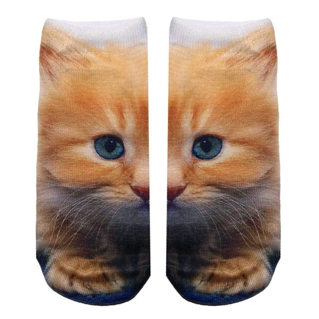 Kitty Socks  Ankle Sock Yellow