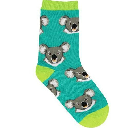 I Love Eucalyptus Children's Sock Teal