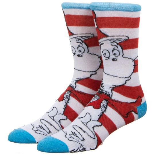 The Cat in the Hat Crew Sock Red