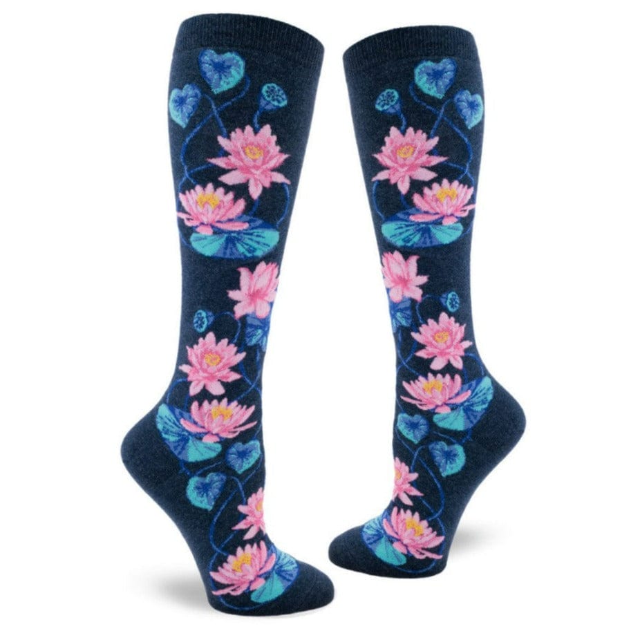 Lotus Women's Knee High Socks Blue