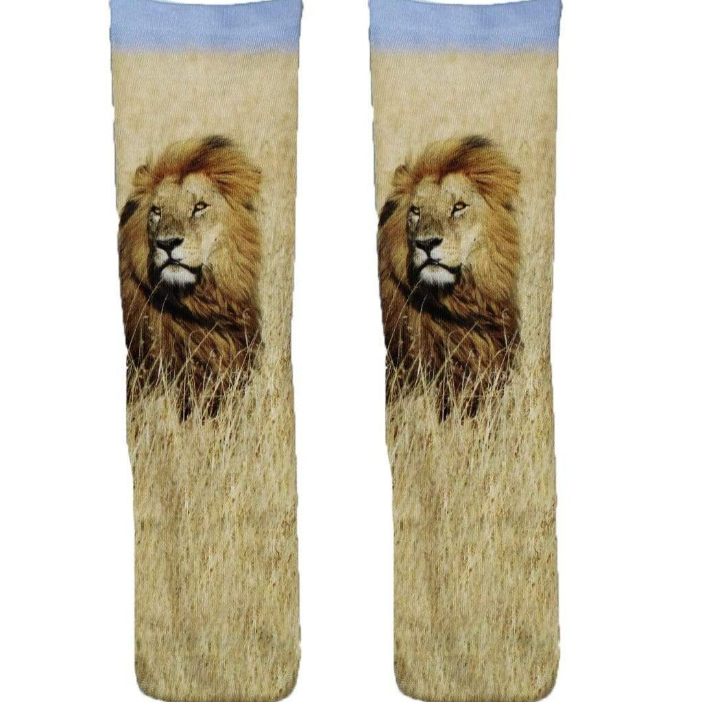 Lion Socks - Unisex Crew Socks Yellow