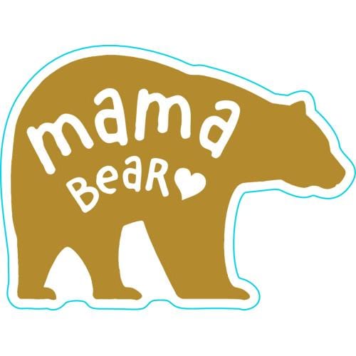Mama Bear Sticker Brown