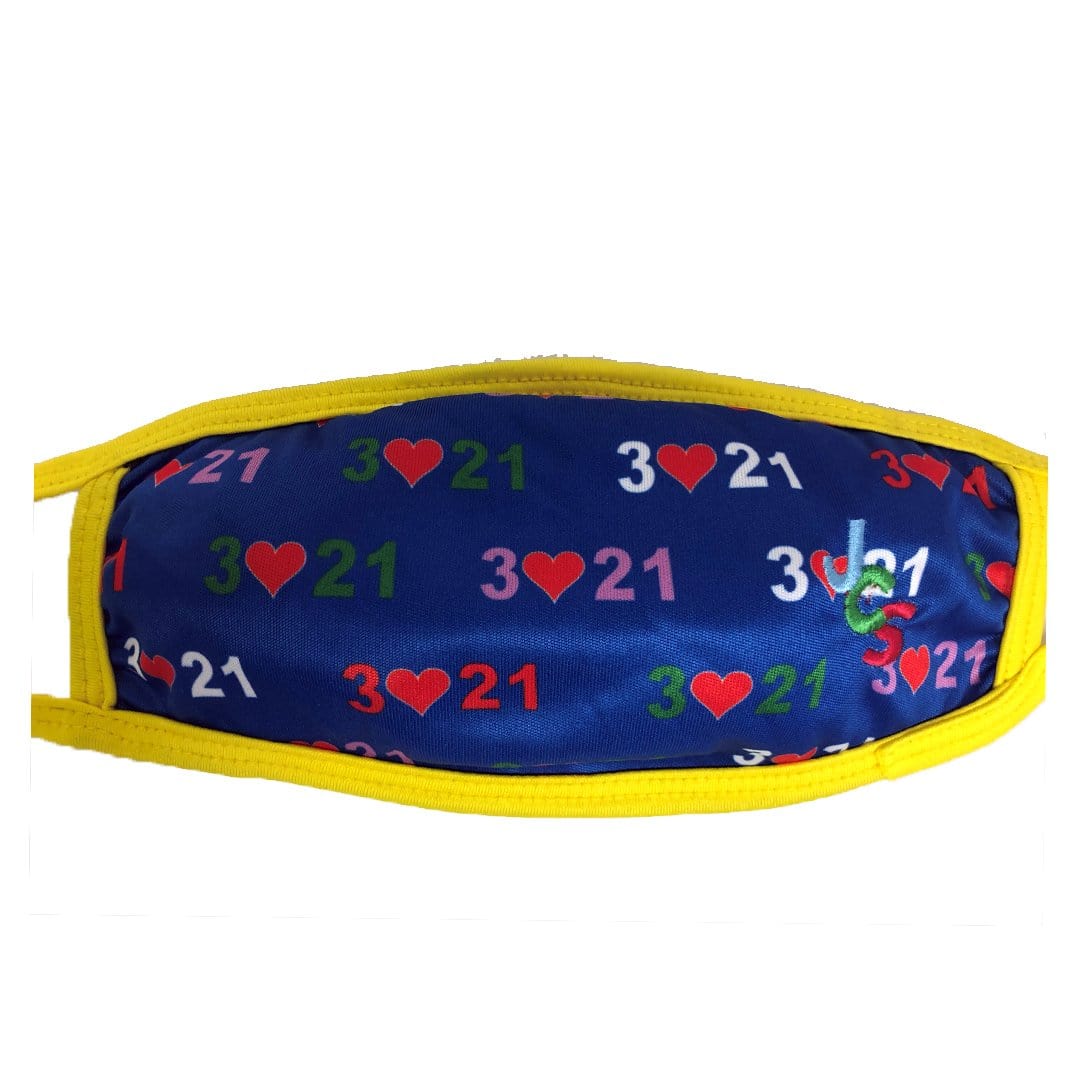 Down Syndrome Awareness Face Mask Blue