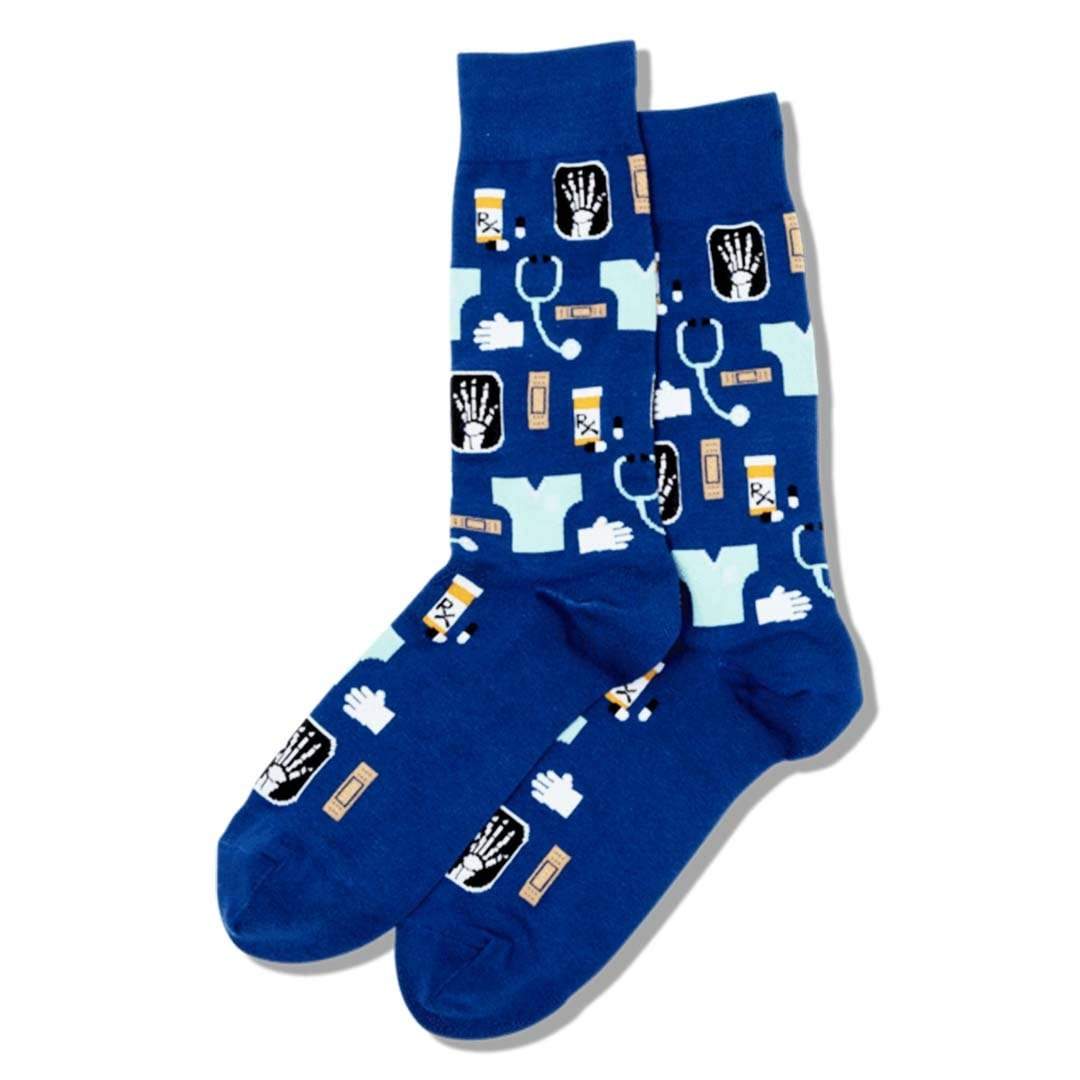 Medical Socks Men’s Crew Sock Blue