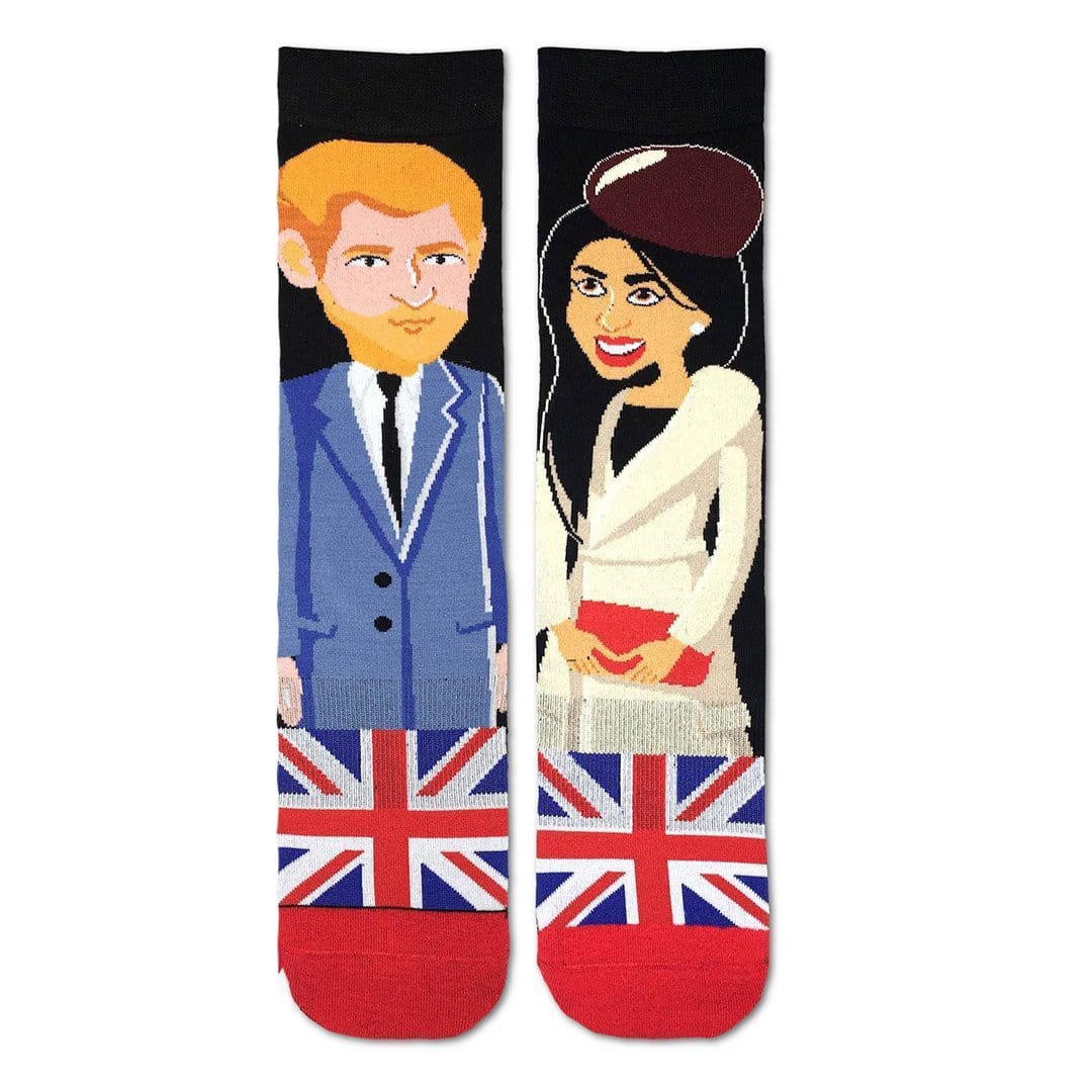 Prince Harry & Meghan Markle Socks Men’s Crew Sock Black