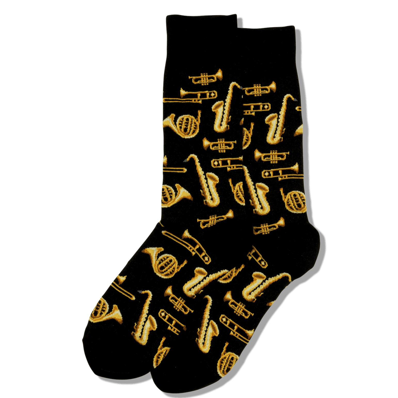 Jazz Instruments Socks Men's Crew Sock Black