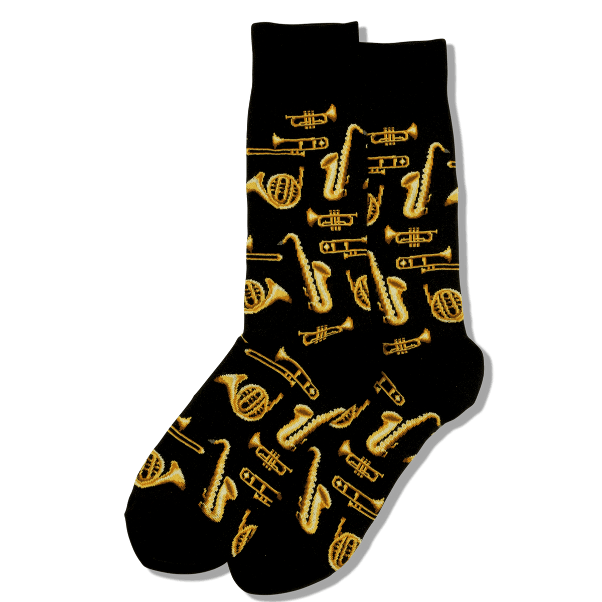 Jazz Instruments Socks Men&#39;s Crew Sock Black