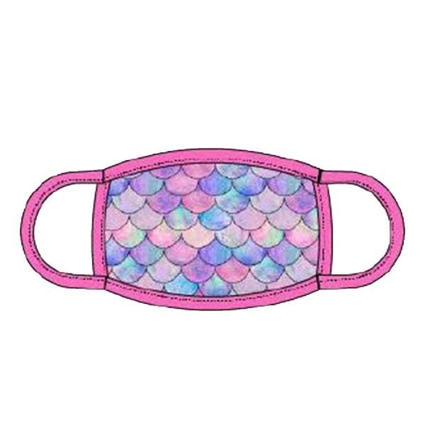 Mermaid Children's Face Mask Pink
