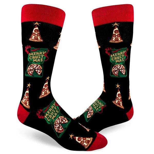 Merry Crustmas Men's Crew Socks Black