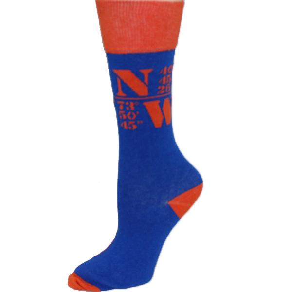 John&#39;s Crazy Baseball Socks Unisex Crew Sock One Size Fits Most / Blue