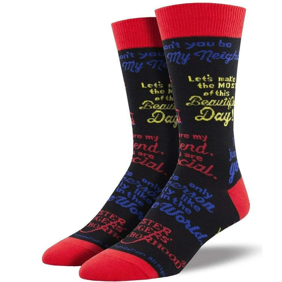 Mister Rogers Quotes Sock  Men’s Crew Socks Men&#39;s / Black