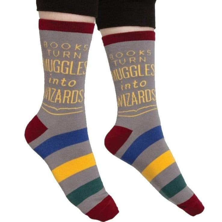 Books Turn Muggles Into Wizards Sock