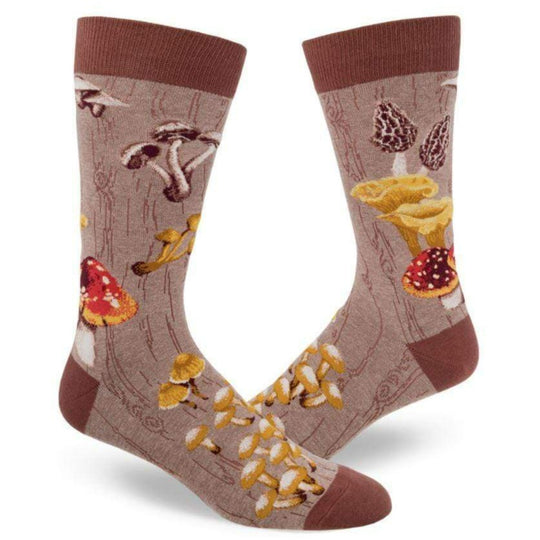 Mushroom Men's Crew Sock Brown