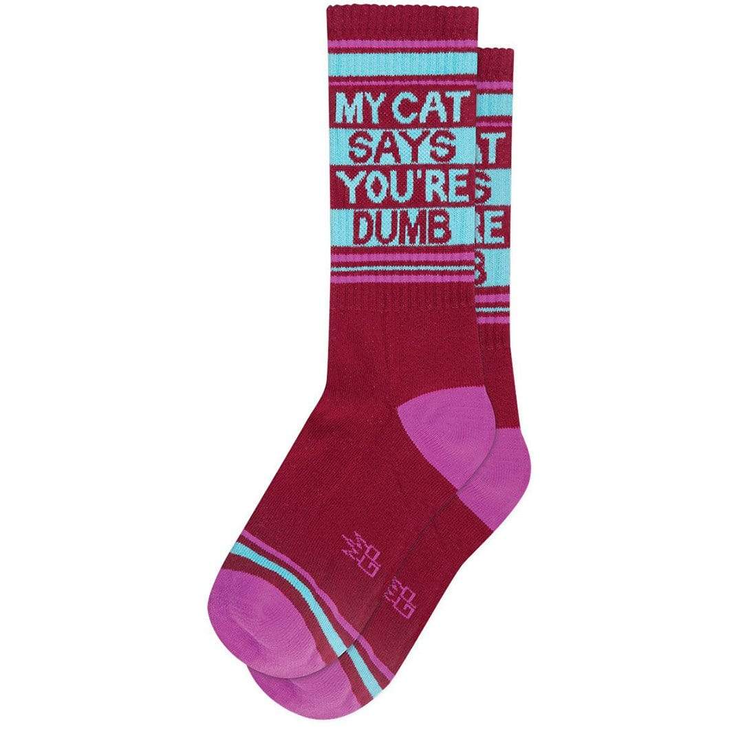 My Cat Says You're Dumb Unisex Crew Sock Red