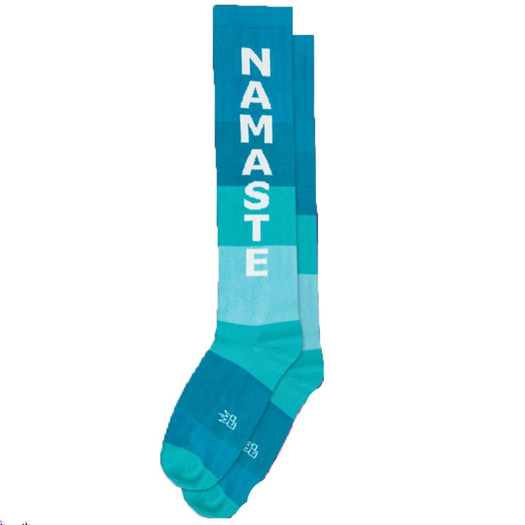 Namaste Yoga Socks -  Unisex Knee High Sock Teal