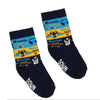 Navy Striped Rockin Down Syndrome  Socks Junior Crew Sock Navy