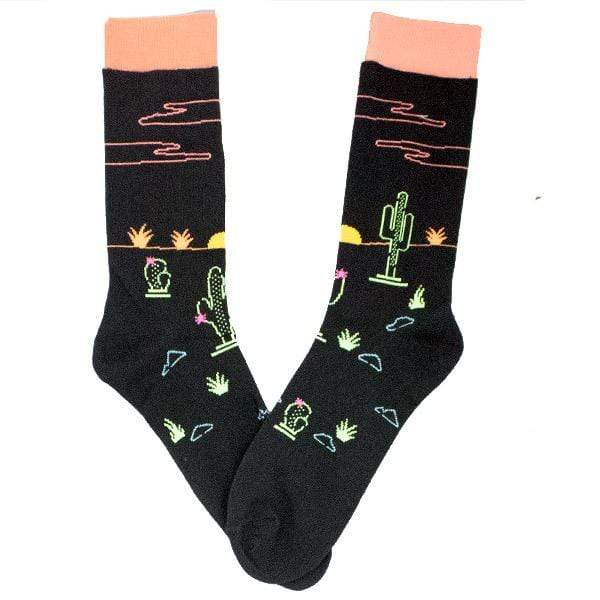 Neon Desert Crew Socks
