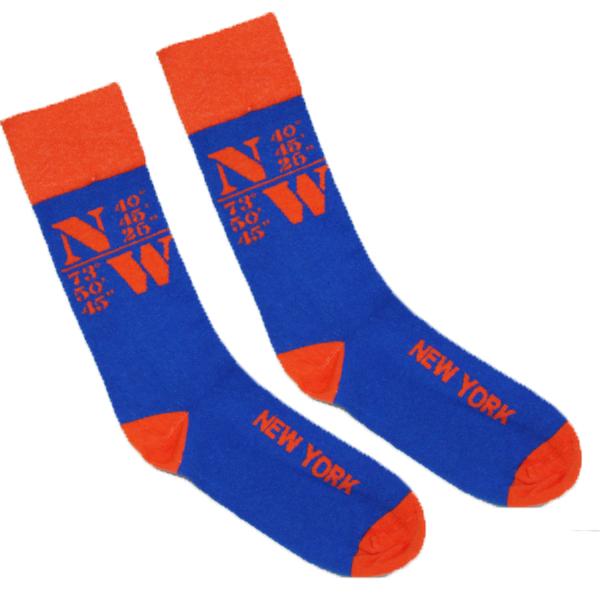 John's Crazy Baseball Socks Unisex Crew Sock One Size Fits Most / Blue