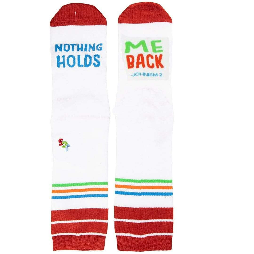 Johnism Nothing Holds Me Back Crew Socks Men's / Red