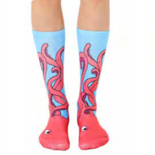 Octopus Socks Unisex Crew Sock Blue