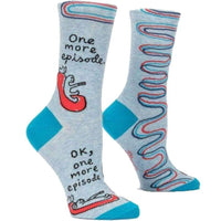 One More Episode Socks - Crew Socks for Women - John's Crazy Socks