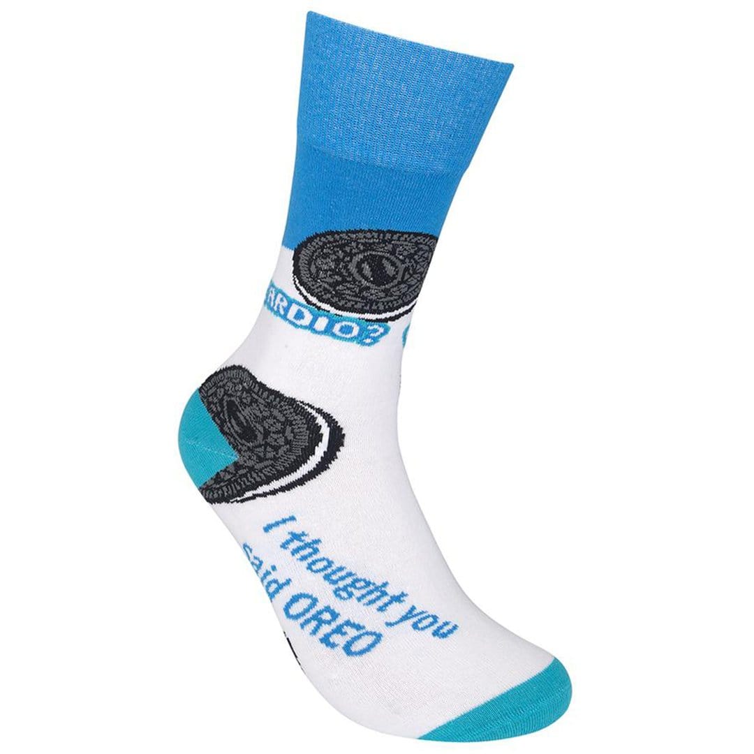 Cardio? I Thought You Said Oreo Socks Unisex Crew Sock white