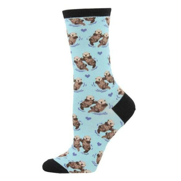 Significant Otter Socks Women's Crew Sock blue