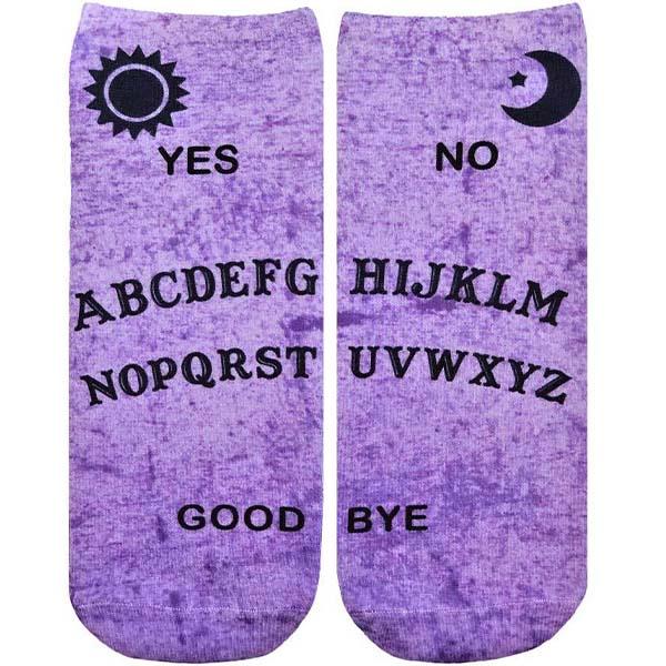 Ouija Board Ankle Socks Purple