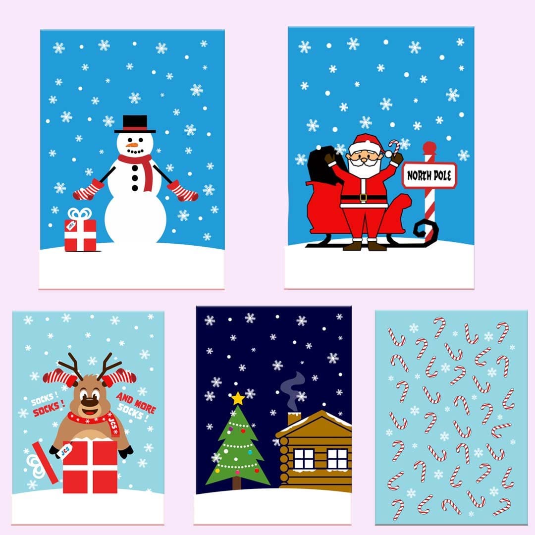 Christmas Greeting Card Packs 5 Pack