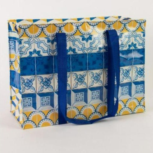 Painted Tiles Shoulder Tote Multi Print