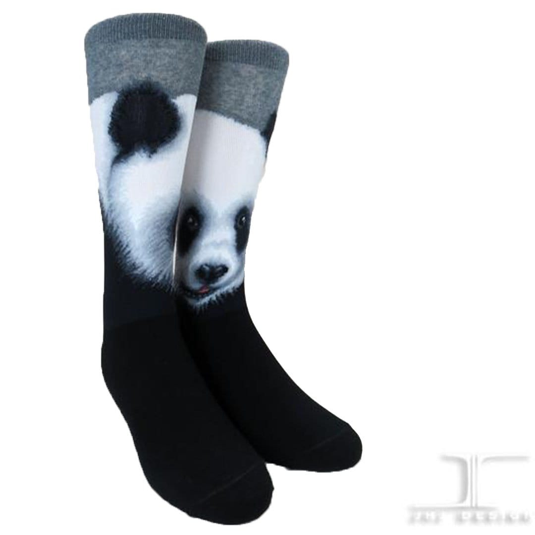 Panda Socks Unisex Crew Sock Medium / black
