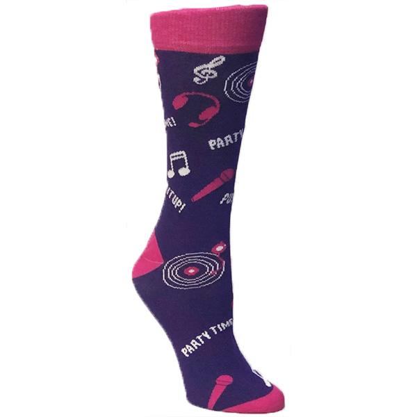 Party Time Unisex Crew Socks Purple