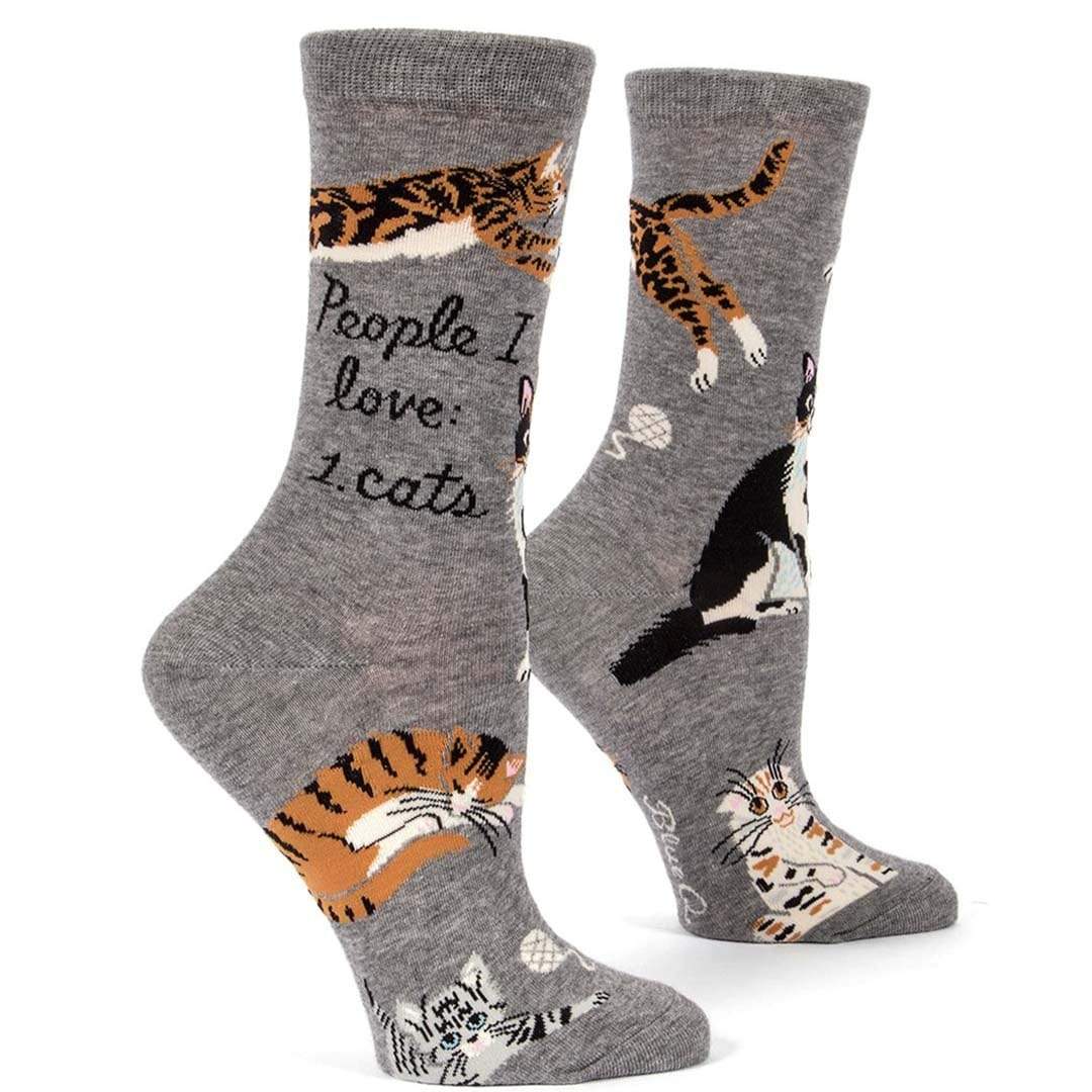 People I Love: Cats Women's Crew Socks Grey