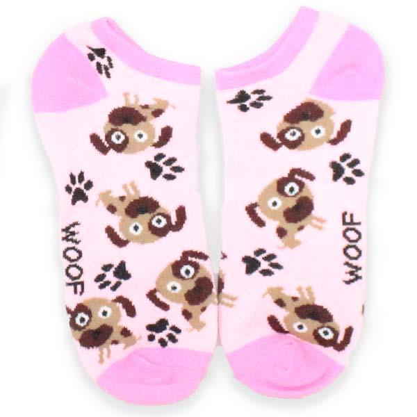 Dogs Low Cut Socks Women&#39;s No Show Sock Pink