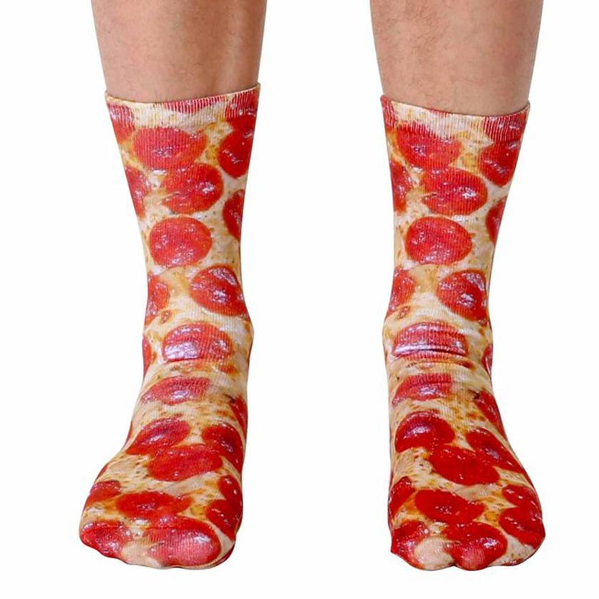 Pizza Socks - Unisex Crew Sock Yellow